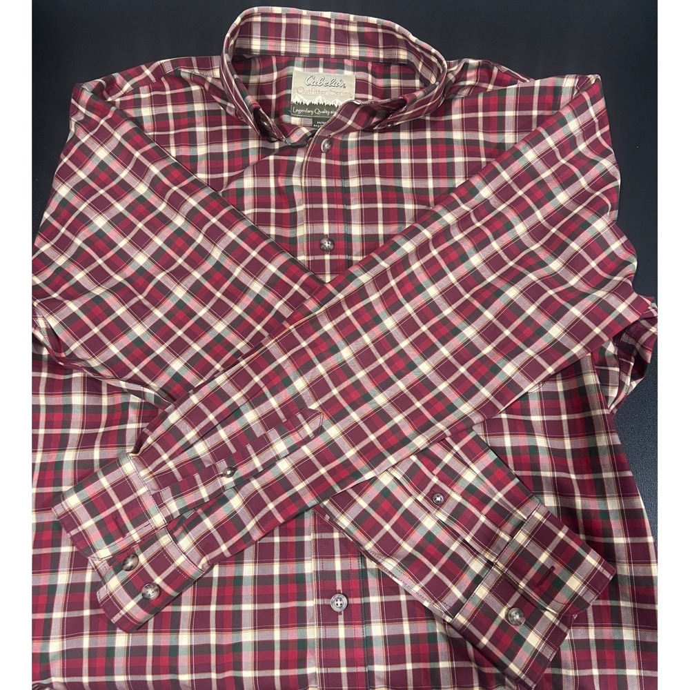 Cabela's Outfitter Series men's long-sleeve plaid Size M